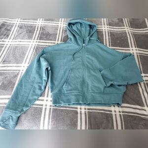 Teal Zip-Up Hoodie